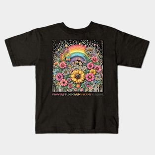 Flowers bloom and dreams blossom. Kids T-Shirt